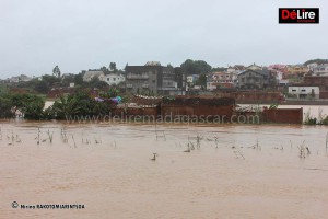 inondation due par le cyclone ENAWO, 9 Mars 2017, village Ampitatafika, Antananarivo Madagascar