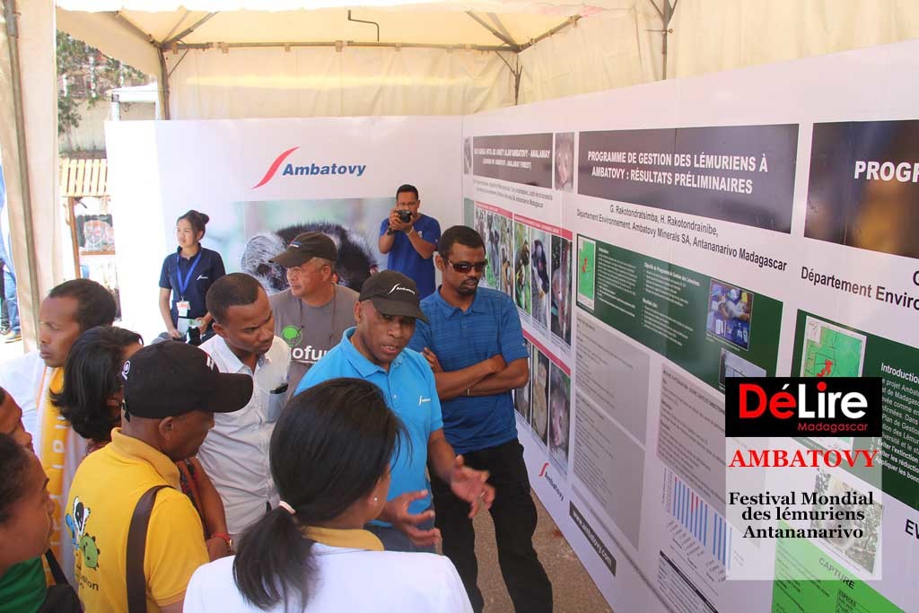 Stand d'Ambatovy lors du festival mondial des lemuriens